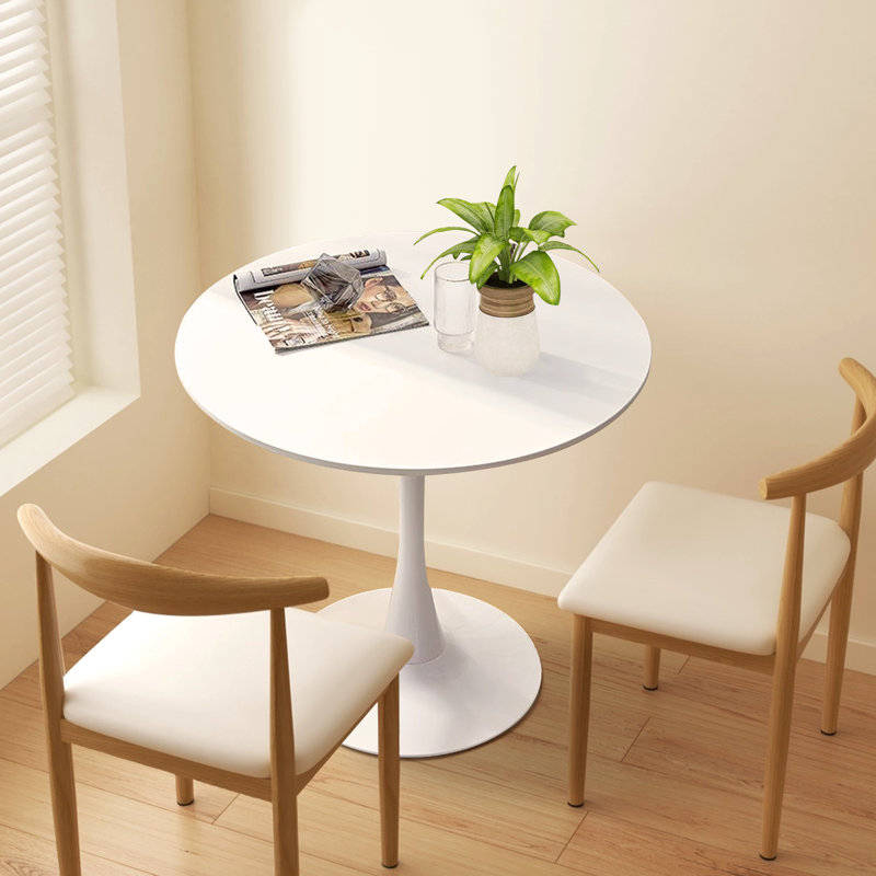 Table de salle à manger 31,5 pouces, Blanc, H 28,54 po x L 31,5 po x l 31,5 po, White