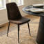Ensemble de table de salle à manger pour 4 personnes avec table ronde et 4 chaises rembourrées en chenille-1275232241