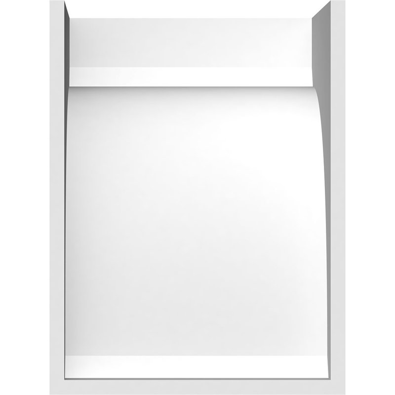 Corbeau standard en PVC de qualité architecturale standard, H 10 po x l 7 po x P 5 po