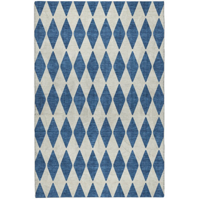 Premium Machine Washable Dream Shag ADS578 Diamonds Rug