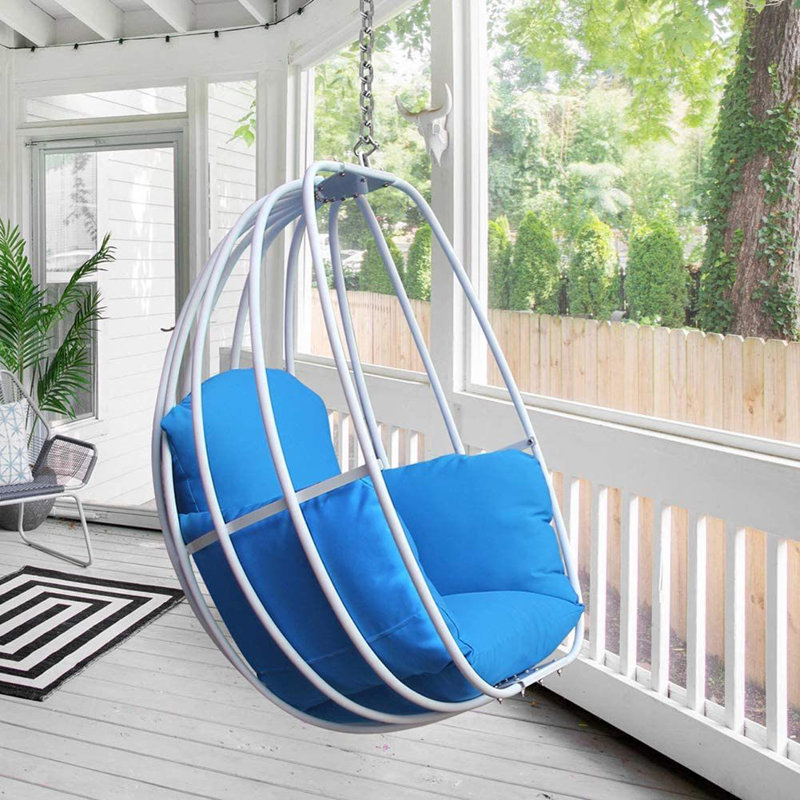 Chaise hamac en forme d'œuf Kairon, Bleu