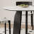 Round Oak Dining Table with Matte Slate .-123021768