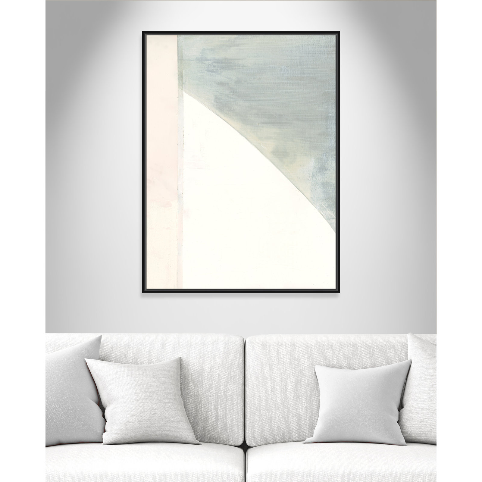 Alexandria "In Neutral I" Painting by Cartissi, 41.5" H x 31.5" W x 2" D, Black Framed Canvas