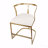 Basic Accent Chair, Distressed Gold