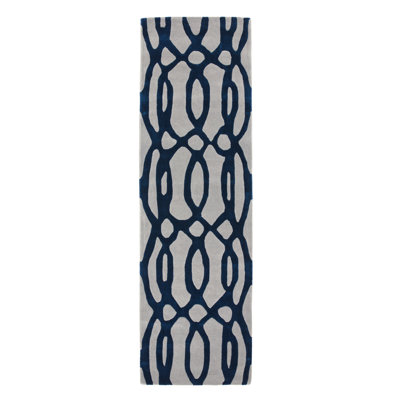 Louise Geometric Wool Hand Woven Area Rug