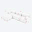 Canapé modulaire modulaire, capitonné à boutons et bricolage, canapé en forme de L avec repose-pieds réversible-640071176