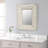 Rectangle Decorative Wall Hanging Mirror,Rivet Decoration,PU Covered MDF Framed Mirror For Bedroom Living Room Vanity Entryway Wall Decor,21X26inch