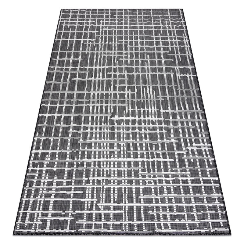 Philomen Chequered Flatweave Area Rug, Rectangular 180 x 270cm