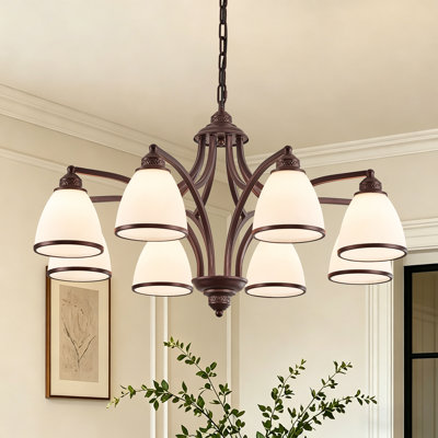 8-light Steel Dimmable Classic / Traditional Chandelier