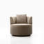 Fauteuil demi-tonneau pivotant en polyester 33 po Sigisbert