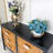 Modern sea shell handle drawer accent cabinet.
