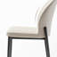 Ensemble de 2 chaises d'appoint rembourrées en cuir blanc cassé