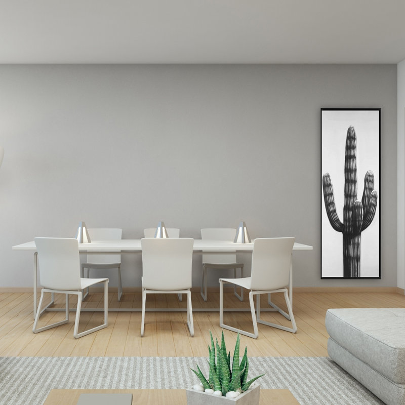 «Cactus solitaire noir et blanc» sur