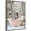 «Zebra Bath Time» par Hostetter, reproduction d'art sur toile encadrée-1696565614