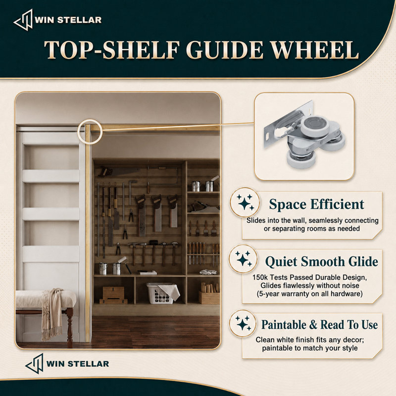 Porte intérieure à 5 carreaux en pin et verre dépoli, style colonial, double porte coulissante pleine, verre trempé certifié SGCC, cadre renforcé et quincaillerie incluse, porte coulissante pour chambre à coucher, non finie et à peindre, pour garde-manger, chambre à coucher, salle de bain et placard, 183 cm x 203 cm