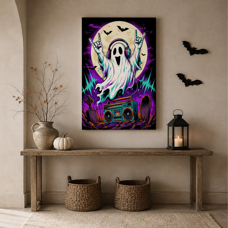 Art mural sur toile Halloween, H 30 po x l 20 po