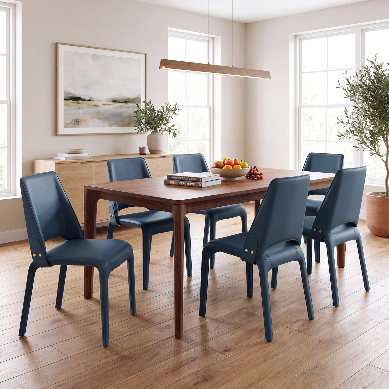 Vannes Dining Chair, 6, Blue, No Assembly Needed
