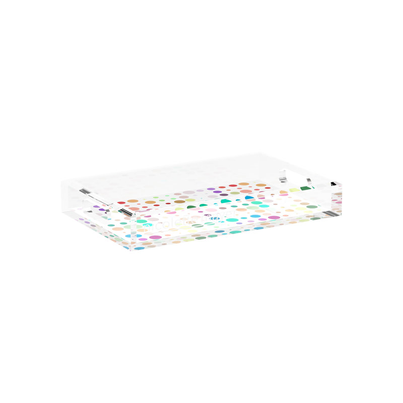 Mod Confetti Andre Acrylic Rectangle Decorative Tray, 12.5"W x 7.75"D x 2"H