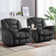 Claycomo 41.3'' Wide Modern and Overstuffed Soft Oversize Rocker and Swivel Manual Recliner