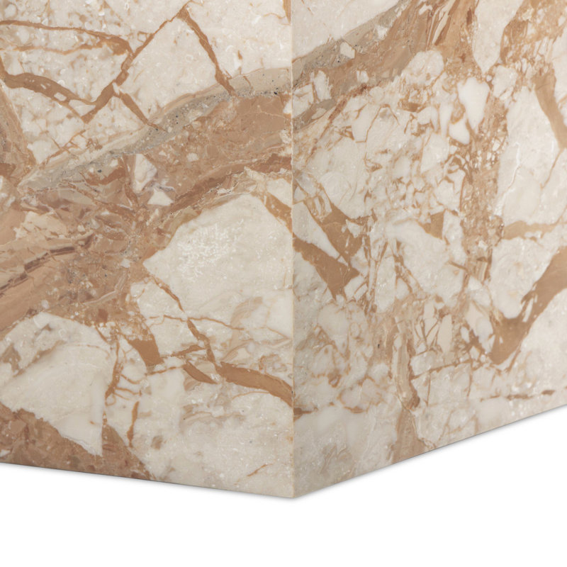 BRANDO End Table, Desert Taupe Marble