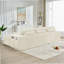 Luxury Ribbed Chenille Upholstered Modular Sectional Sofa With Ottoman For Ultimate Comfort And Flexible Layouts.-1056282104