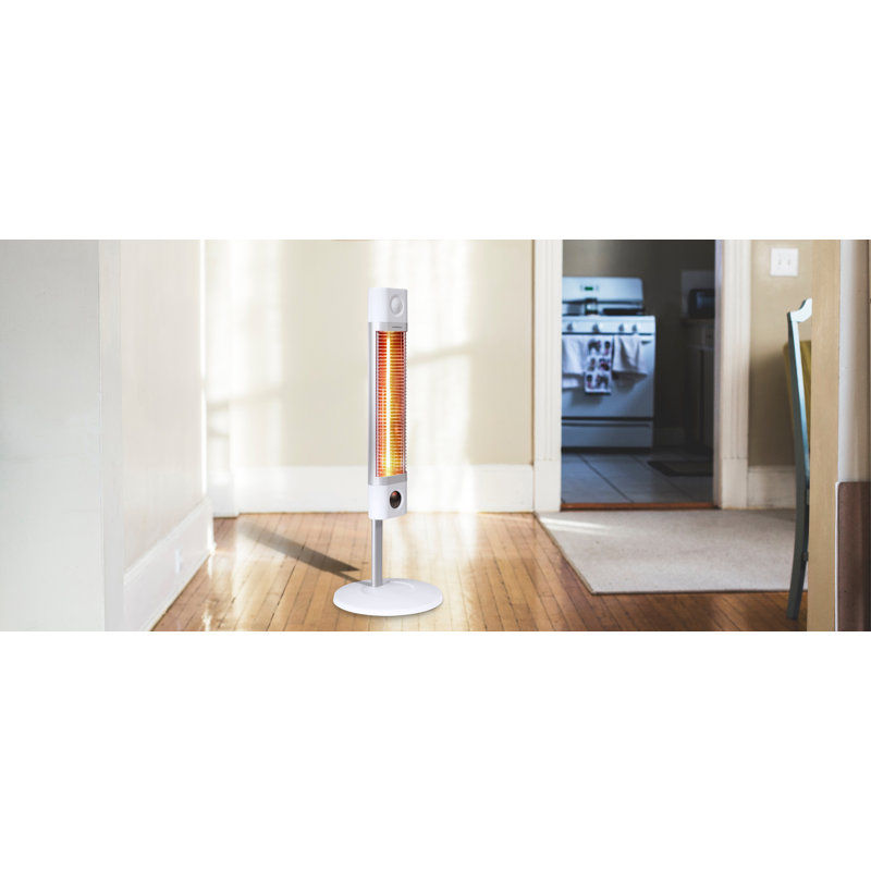 Veito 1800W 6000 BTU Electric High Efficiency Tower Space Heater with Adjustable Thermostat and with Digital Display, White