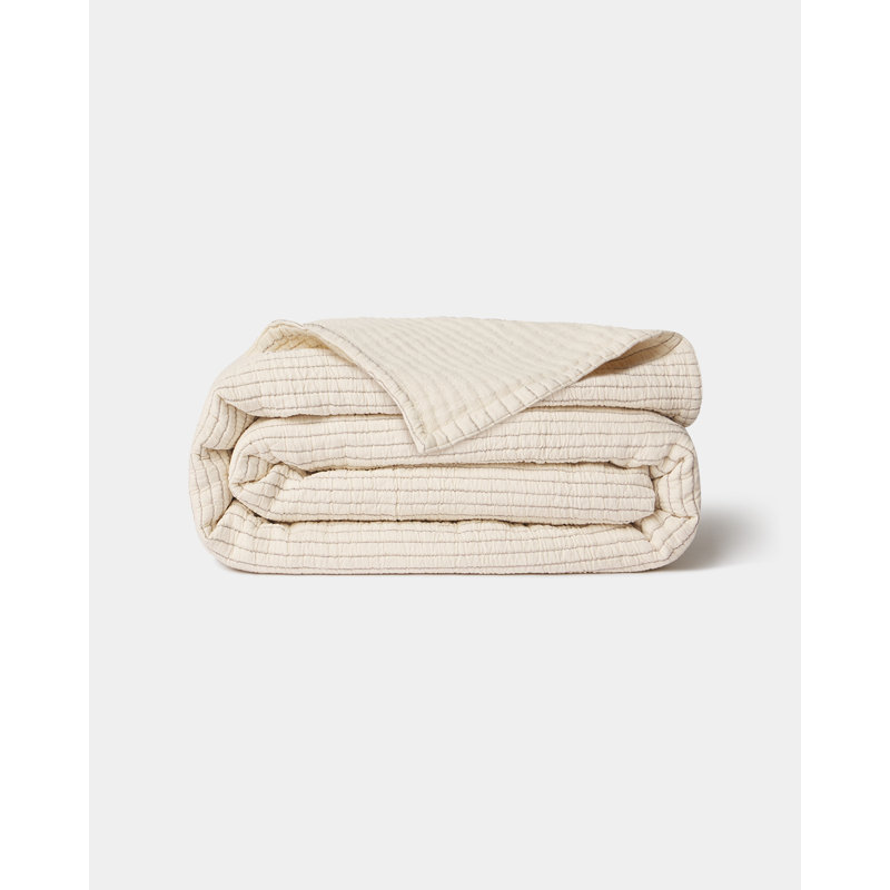 Hudson Cotton Coverlet, Charcoal, King