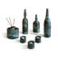 Ensemble de décoration en marbre diamant vert - Collection de 7 pièces en pierre naturelle de luxe avec vases sculpturaux, porte-bougies et porte-diffuseur pour le salon, la chambre à coucher et la salle de bain