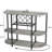 Wine Cabinet Coffee Table with Power Socket and LED Light