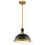 Luminaire suspendu pour îlot de cuisine à dôme simple 1 lumière 12,6 po avec diffuseur en verre Lysander-1416196804
