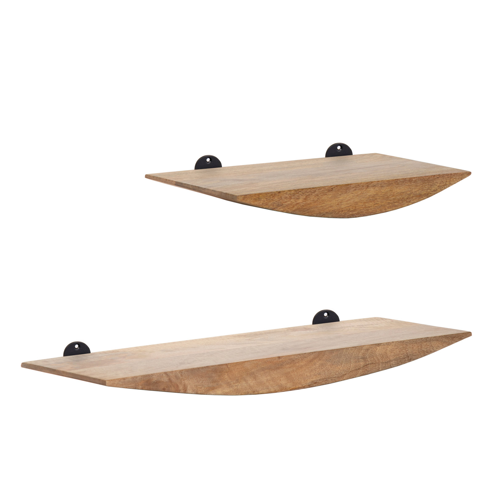 Oiva Set Of 2 Wall Mounted Shelves, Espresso