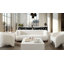 Fauteuil d'appoint Link en tissu ivoire Elite