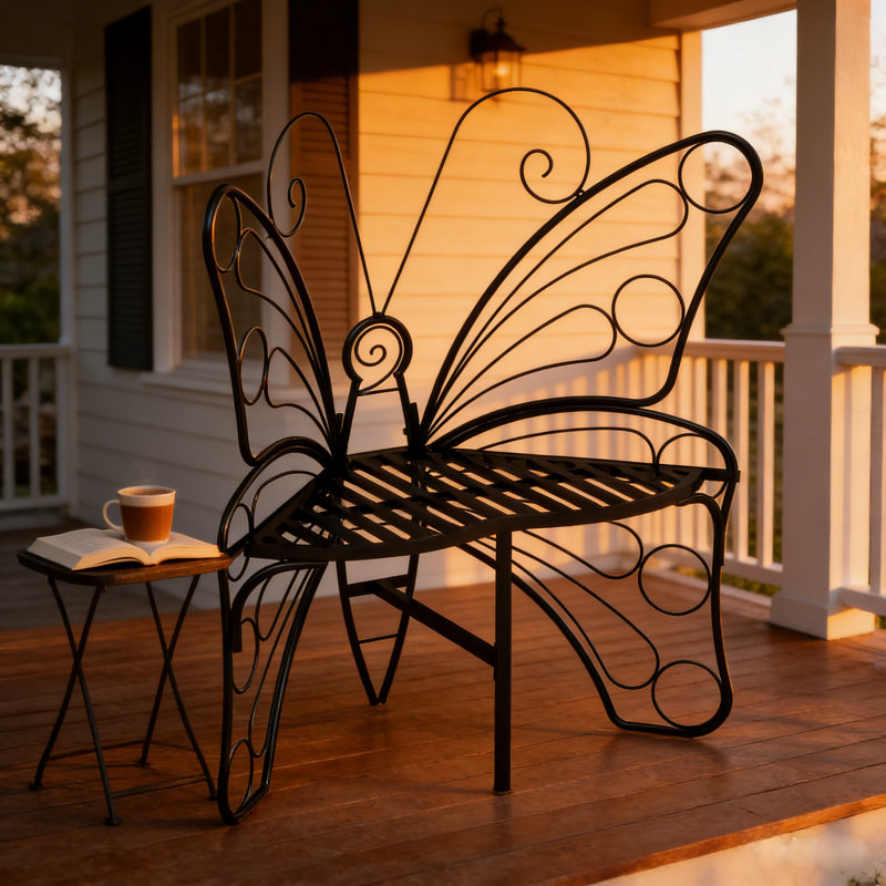Banc de jardin Elegant Butterfly