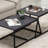 Modern Anthracite Coffee Table with Numerous Shelves, 29.5 x 15.0 x 19.7 Inches | 100% Melamine Coated Particle Board, Thickness: 0.7 Inches | Wall-Mountable, Stylish Industrial Design for Living Room & Office-386376770