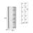 67" H Kitchen Storage Cabinet With One Door, Five Interior Shelves And Five Exterior Shelves,White-1412888381