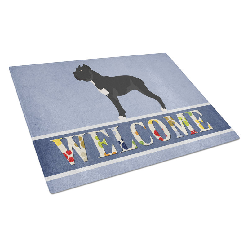 Planche à découper en verre trempé caroline, Cane corso