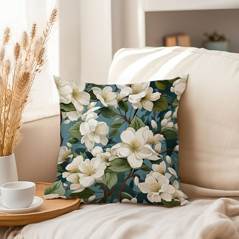 Floral Jasmine Flowers I Modern, 18"H x 18"W