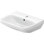 Duravit White Ceramic Rectangular Wall Mount Bathroom Sink with Overflow