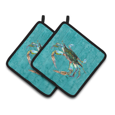 Poignée crabe bleu sarcelle