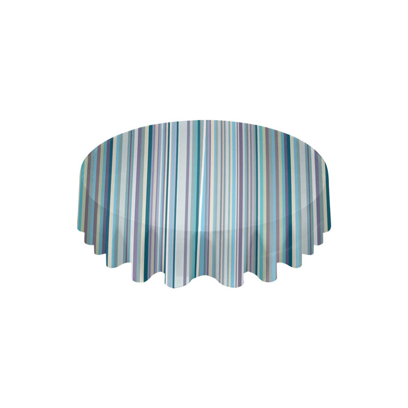 Waterproof Round Tablecloth,152L X 152W CM,Blue