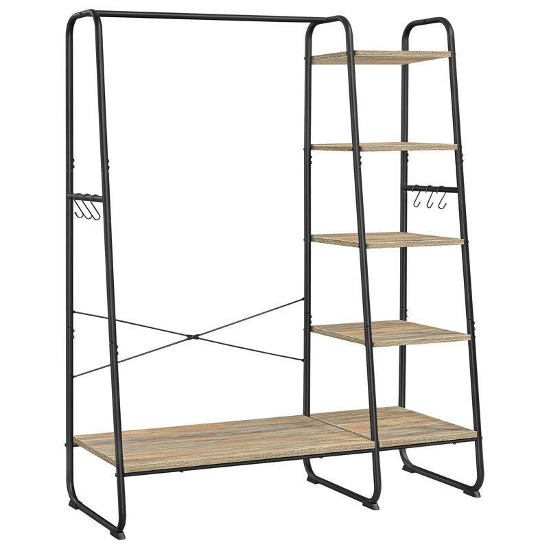 Manufactured Wood Freestanding Drying Rack, Natural/Black