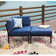 Payeur 55'' Powder Coated Steel Outdoor Loveseat