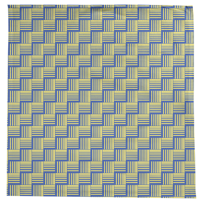 Rayures nattes classiques Nappe, Bleu/jaune