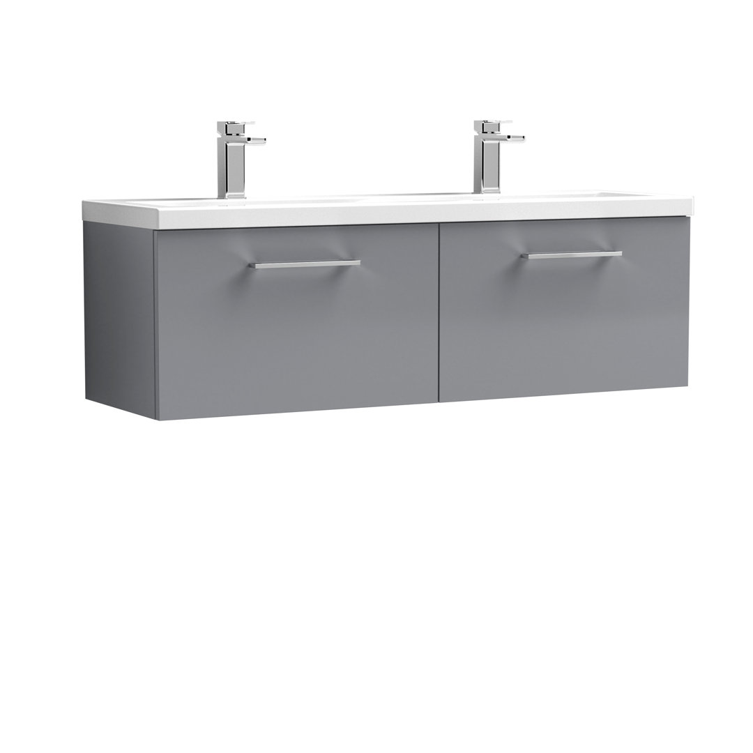 Arno 1205mm Double Bathroom Vanity with Integrated Vitreous China Basin