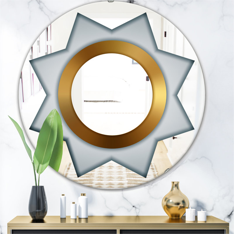 Silver Star - Glam Mirror, 23.6" H x 23.6" W