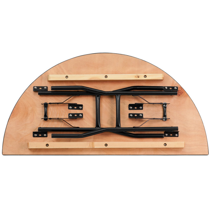 Wofford 48" Half-Round Wooden Folding Event Table