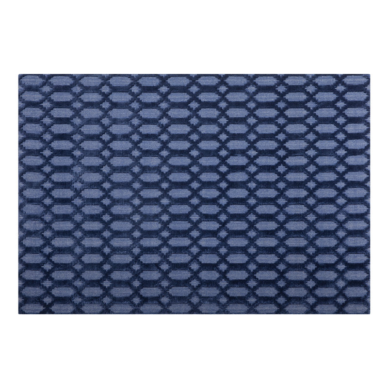 Knopp Geometric Viscose Hand Woven Area Rug, Rectangle 140 x 200cm
