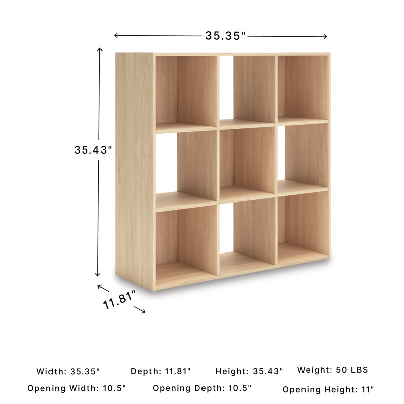 Organisateur de cubes Piperton, (3 tablettes) H 35 po x l 35 po x P 12 po.
