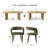 Modern 79" Oval Dining Table Set With 6 Velvet Upholstered Arm Dining Chairs-1281527230