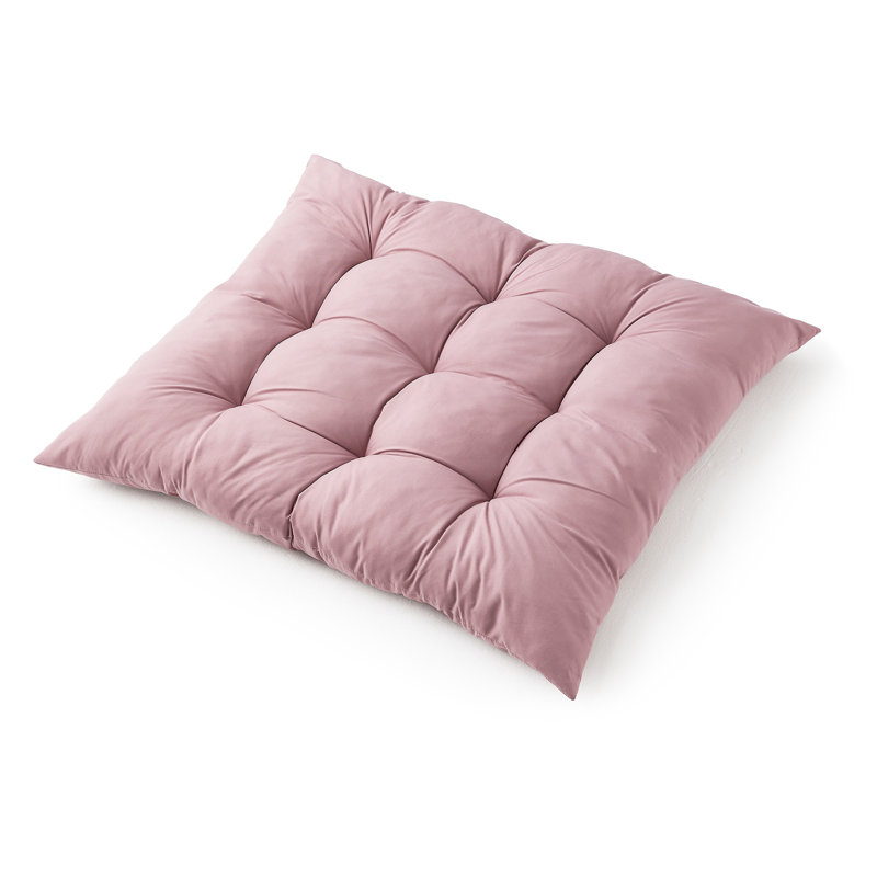 Rainha Square Tufted Oversized Floor Pillow, Pink